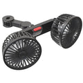 Car Fan 360° 3-Speed Car Seat Back Cooling Fan USB Charge Dual Head Fan Adjustable Rotation Neck Cooler for Car Home Accessories