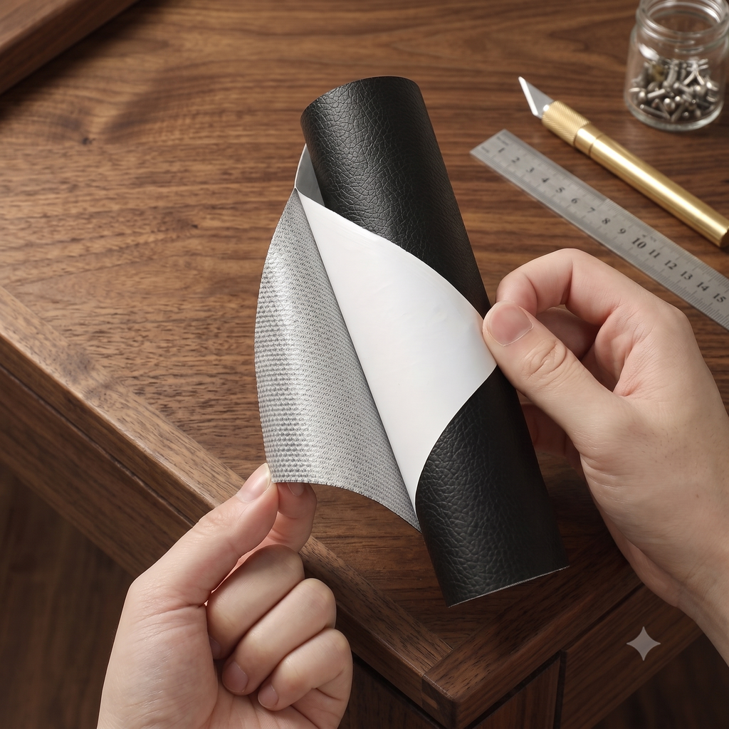 Cinta de parche de reparación de cuero autoadhesivo (hasta 138 cm) — Reparación DIY autoadhesiva para el hogar, sofás, asientos de moto y auto, bolsos y parches para el hogar.